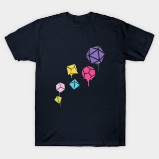 Polyhedral Dice Set Bubblegum Pastel Tabletop Roleplaying RPG Gaming Addict T-Shirt